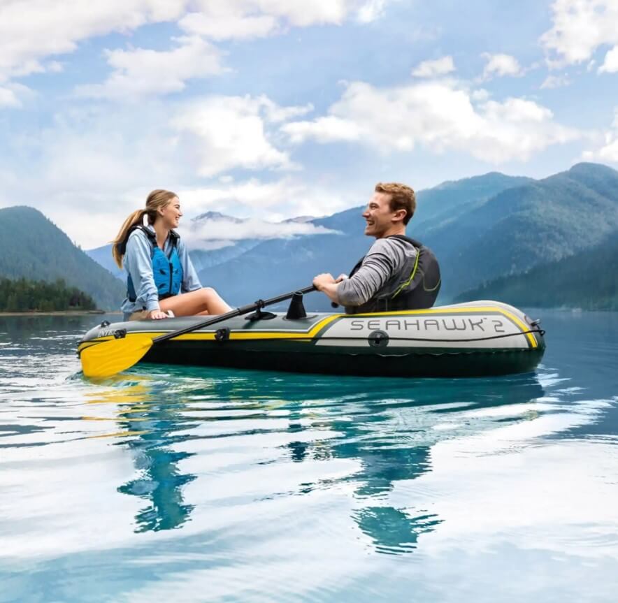 เรือยาง INTEX รุ่น SEAHAWK 2 นั่งได้ 2 ท่าน  อุปกรณ์ครบพร้อมปั๊มสูบลม